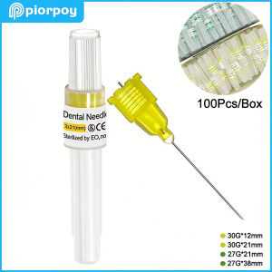 PIORPOY 27G 30G Disposable Dental Anaesthesia Needle Tips Root Canal Endo Irrigation Syringe Cartridge Inject Tips Oral Clean