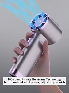 Portable Turbo Mini Fan 1-100 Speeds LED Display Adjustable Cooling Fan Stand Handheld Small Fan rechargable USB mini desk fan