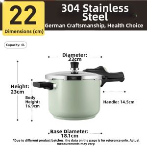 COOKER KING | Anti-explosion 304 Stainless Steel Pressure Cooker Household Use