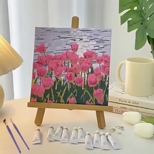 Payoe Paint By Number Kit/Flowers Series 20x20cm/Digital Painting Kit Diy