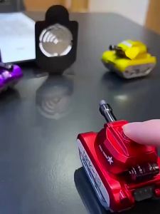 CONUSEA | Mini Alloy Tank with Rotatable Turret for Pressing Firing Bullets Desktop Armored Vehicle Model Collectible Toy Christmas Gifts