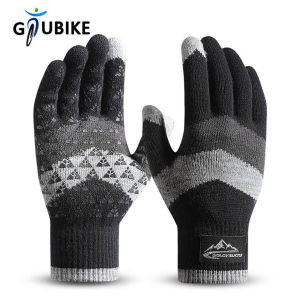 GTUBIKE Women Men Warm Winter Touch Screen Gloves Stretch Classical Knit Mittens Wool Full Finger Outdoor Cycling Driving Glove