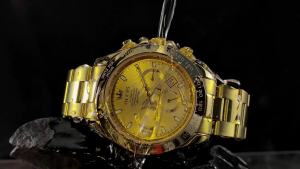 OLEVS | OLEVS Full Gold Đồng Hồ Đeo Tay Nam Tự Động Chống Nước Dây Thép Không Gỉ Dạ Quang Chống Sốc Chronograph Ngày Đồng Hồ Sang Trọng