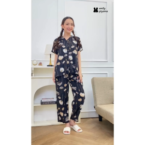 EMILY PIYAMA Model Nami 2 Set Piyama Pajamas Baju Tidur Busui Bumil Lengan Pendek Celana Panjang