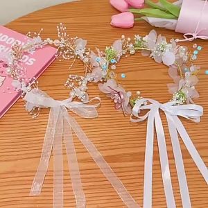 YADORNOS Karangan Bunga Peri Banci - Headpiece Hiasan Hijab / Kepala Elegan