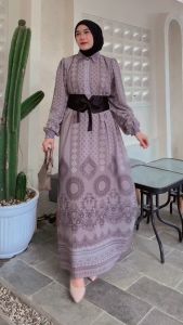 Gamis Motif Mix & Obi Belt Dress: Pilihan Tepat untuk Kondangan, Nikahan, dan Wisuda