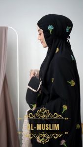 Nurlaela Muslim Mukena Dewasa Katun Rayon Premium Motif Bordir Bunga Camila Renda Jumbo