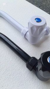 [ FERRUM ] Kran Cuci Piring Keran Dapur Keran Angsa PVC Soligen Bulat W2 Putih Dan Hitam