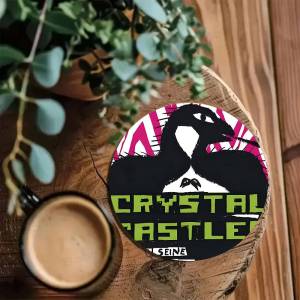 C-Crystal C-Castles Themed Wooden Coaster Non-Slip Heat Resistant Dining Table Decoration Cafe Restaurant Unique Gift