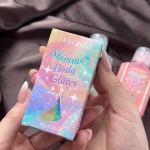 VERONNI | VERONNI Sparkling Sequins Glitter Gel Mermaid Sequin Body Glitter Gel Cosmetic Hair Glitter Festival Makeup for Christmas Party