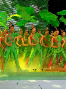 Lotus and Leaf Simulation Stage Performance Umbrella for Children