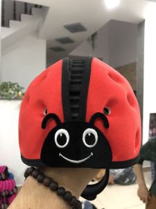 Nón bảo hiểm bảo vệ đầu cho trẻ em tập đi/ tập ngồi xe/ chạy xe đạp - Mũ bảo vệ đầu cho bé hình con bọ rùa - Màu đỏ