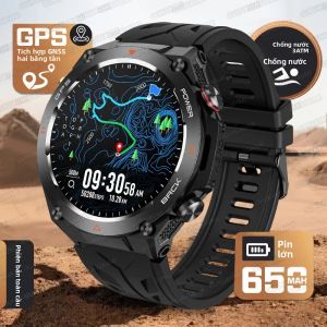 Đồng Hồ Thông Minh GPS Quân Sự T-Rex 3 Năm 2025 Dành Cho Nam Màn Hình AMOLED Pin 650mAh Chống Nước Tích Hợp Máy Đo Độ Cao Và Theo Dõi Thể Dục Thể Thao