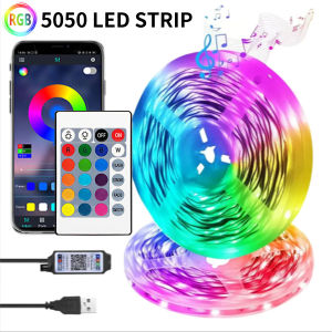 1-30M 5V USB Bluetooth LED Strip Light SMD 5050 5V RGB Flexible LED Strip Bluetooth APP Control Color Change For TV background