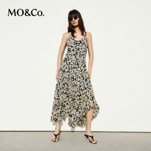 MO&Co. | Váy Dài Hình In Cúc Đeo Vai Có Hạt Summer Mới