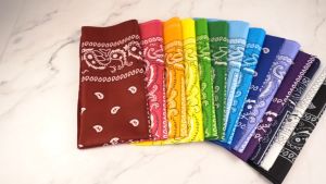 Musion Khăn vuông 100% cotton in họa tiết phong cách Hip hop thời trang cho nam và nữ 55cm X 55cm