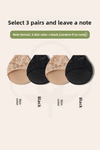 JINGCHI | Lace Half-Hand Womens Socks Summer Thin Breathable Mesh Anti-Slip Invisible High Heel Front Foot Pad Socks Nylon Spandex Blend