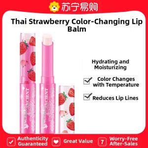 Original Small Strawberry Lipstick Moisturizing Lip Balm Natural Long-lasting Light Lip Lines Hydrating Nourishing 1441A