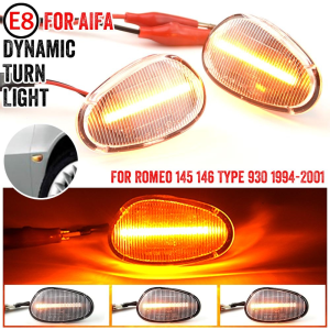 2Pcs Dynamic LED Car Fender Side Marker Turn Signal Light Sequential Flowing Indicator Lamp Blinker Repeater For Alfa Romeo 145 146 930 155 SPIDER GTV 60603161 60603162