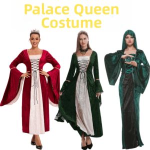 Halloween Cosplay Medieval Palace Queen Gown Dress