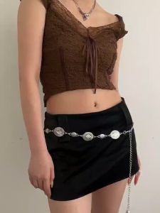 BGS 489 Ikat Pinggang Wanita Rantai Model Logam Gaya Ring Style Sabuk Wanita Rantai Logam