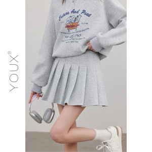 YOUXIANG | Bộ Áo Len Tay Dài Mới Kiểu Với Chân Váy Xòe