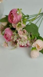 Bunga Peony Delphi Cabang 5 - Bunga Imitasi kain artificial untuk dekorasi wedding atau dekorasi pelaminan dekorasi rumah dekorasi kamar dan  dekorasi cafe Import premium termurah artifisial palsu kain