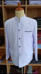 Jasko Polos Jas Koko Pria Jas Mandarin Full Furing Pakai Busa Pundak