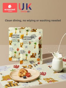 Portable Disposable Dining Mat for Outdoor Use Oil Proof Water Proof Children Baby Dining Chair Table Mat Tablecloth