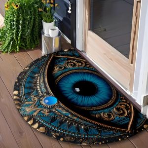 VIKAMA Blue-Eyed Flannel Door Mat: Noise-Reducing and Comfortable Entryway Mat Bathroom Rug Home Furniture Accessory