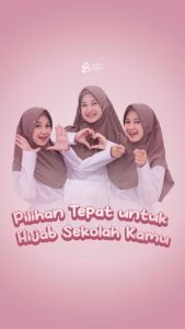 Kerudung Sekolah Tali Pita Serut Antem Dayana Azkia Hijab Terbaru