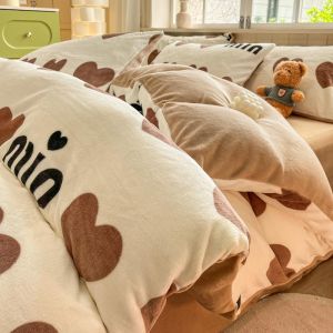 Thick Warm Milk Velvet Bedding Set