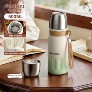 HEOSCU | Female High Aesthetic Insulated Cup Straw Portable Large Capacity