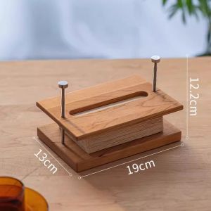 YANPU | Solid Wood Tissue Box Drawer High-end Organizer Black Walnut Hanging