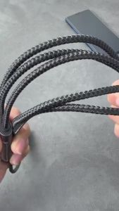 Sạc Dây Dù Đa năng 100W 3 trong 1 siêu Cáp sạc 6A Micro USB loại C sạc nhanh Loại-C dữ liệu cáp Cáp cho Mọi Dòng Máy