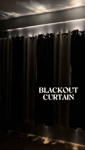 123BABY 100% Blackout Curtain For Window 5-10FT High Quality With Black Liner Full Shading Curtain