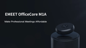 การประชุมลำโพงโทรศัพท์ EMEET M1A USB ลำโพงพกพาสำหรับการใช้งานในสำนักงาน สําหรับการประชุม 5-8 คน รับ 360°