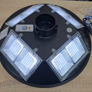 ์NPV โคมหัวเสา LED UFO Solar 400W 500W สว่างยาว12ชั่วโมง ถึงเช้า ไฟฟรี พลังงานแสงอาทิตย์ ผลิตในไทย