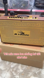 Loa Karaoke Xách Tay 2 Bass 20 KIOMIC K36 PRO 3 Đường Tiếng Kèm 2 Micro UHF Chống Hú Công Suất 150W Âm Thanh Mạnh Mẽ Sống Động.