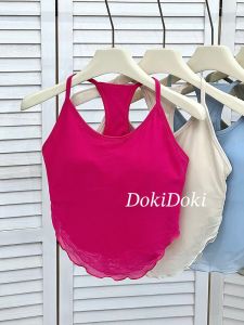 Dopamine Mesh Yoga Vest Womens Sports Strap Pilates Fitness Clothing Breathable Moisture Wicking High Elasticity Nylon Tank Top