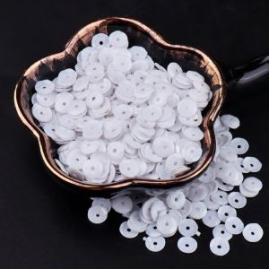 1000 pcs of 6mm silver sequins curved pieces laser circular concave pieces bead pieces DIY hand sewn clothing accessories