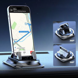 SEAMETAL Suction Cup Car Phone Holder Central Control Dashboard 360° Rotating Anti Slip Base Navigation Support Bracket
