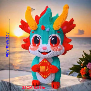 16158 Pieces of Red Dragon Baby DIY Model Building Blocks Designed for Young and Adults