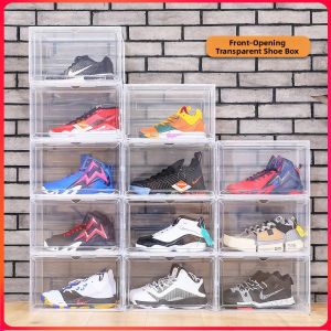 Transparent Thick Side Opening Magnetic Storage Box for Shoes