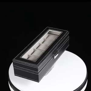 12 Slots Grids Watch Storage Organizer Case PVC Leather Jewelry Display Storage Box