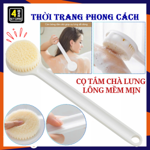 Bàn Chải Kì Cọ Lưng Bông Tắm - Cây Chà Lưng Lông Mềm Mịn Giúp Tẩy Da Chết Massage Body Thư Giãn Sạch Da - Chổi Tắm Tạo Bọt Cao Cấp Kỳ Tay Cọ Chân Tiện Lợi