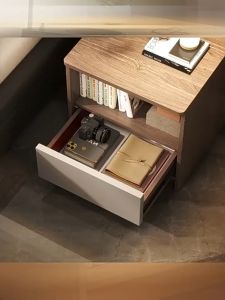 Decco Bedside Cabinet Table Simple Modern Bedroom Small Storage Rack Home Storage Cabinet With Drawer Bedside Shelf - Fulfilled by DECCO SHOP