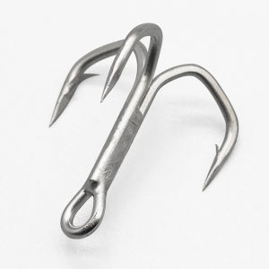 50Pcs Saltwater Treble Hooks 2#4#6#8#10# Large Size 5X Strong Triple Fishing Hooks for Big Game Trout Bluefish Salmon Kingfish
