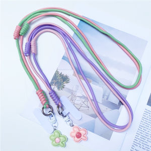 Cute Mobile Phone Lanyard Universal Outdoor Cellphone Crossbody Shoulder Ropes Card Neck Cord Clip Hang Anti-lost Strap