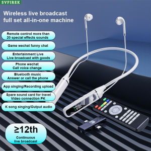 Wireless Live Streaming Sound Card All-in-one Machine Entertainment Live Headphones Bluetooth Earphone Neck Headset K Song Noise Reduction Monitor Ear Return APP Singing Recording Headphone with 360° Wireless Remote Control 2.4G Bluetooth Receiver - Lazada